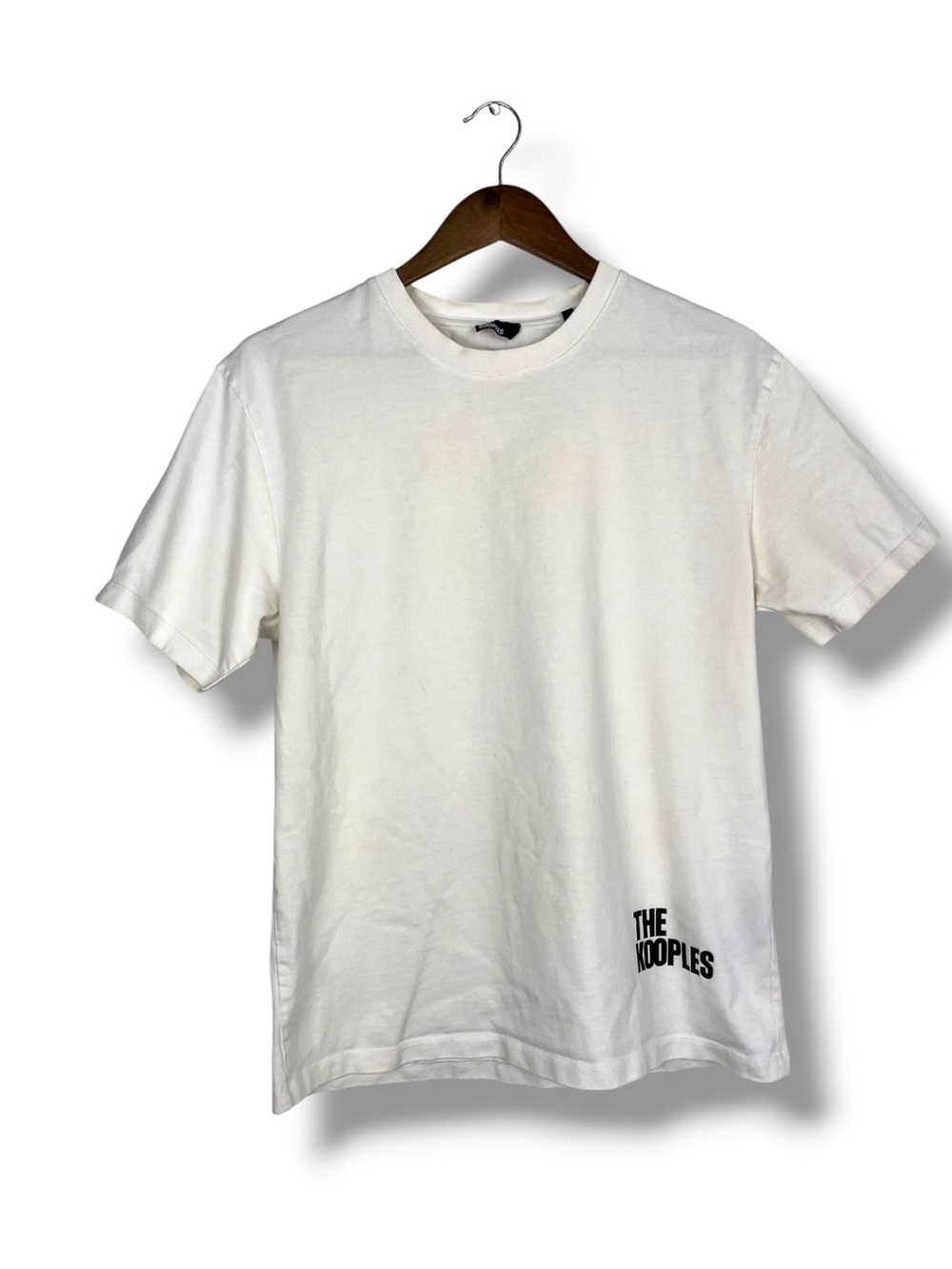 The Kooples Paris Mens Spell Out White Short Sleeve T-Shirt Size M Logo Crewneck